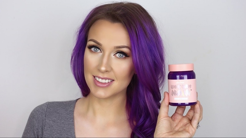 10. Lime Crime Unicorn Hair Semi-Permanent Hair Color in Blue Smoke - wide 2